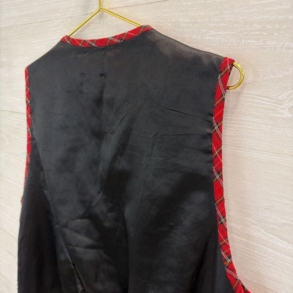 Vintage Paul Harris Black/ Red Holiday Vest Top Extra Large