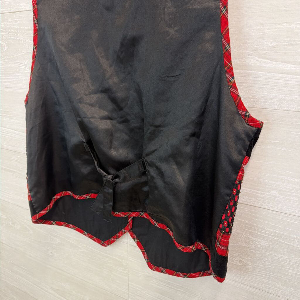 Vintage Paul Harris Black/ Red Holiday Vest Top Extra Large