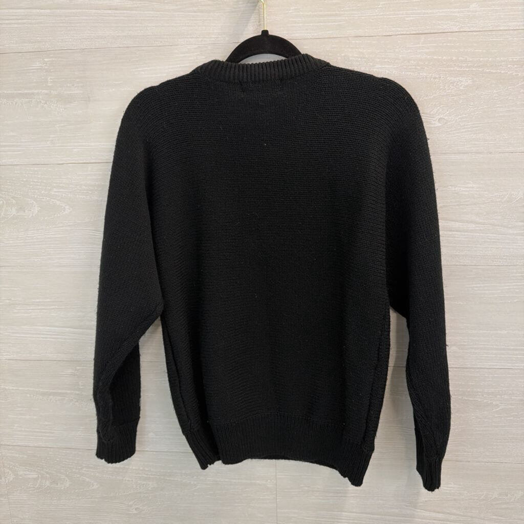 Vintage Alfred Dunner Black/ Multi Beaded Sequin Neckline Sweater Medium