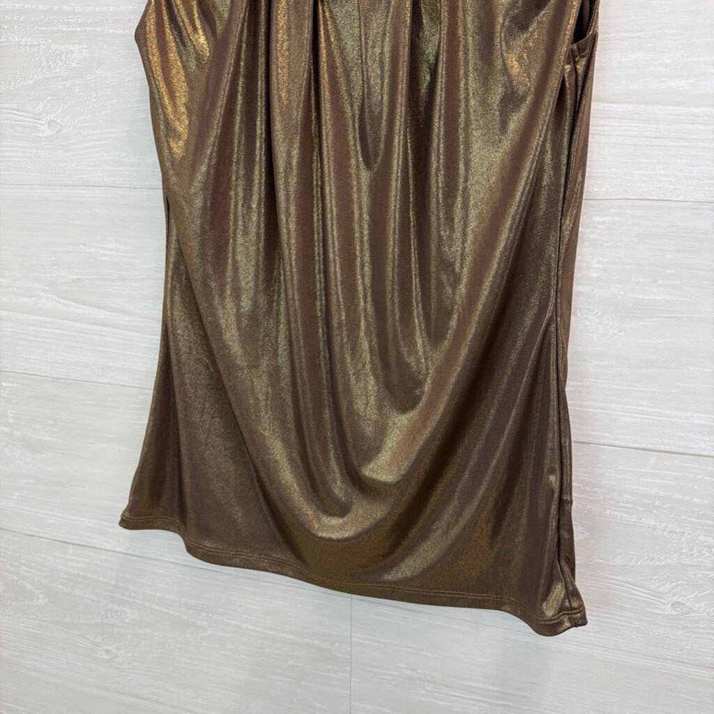 Premise Metallic Gold Sleeveless Top Extra Small