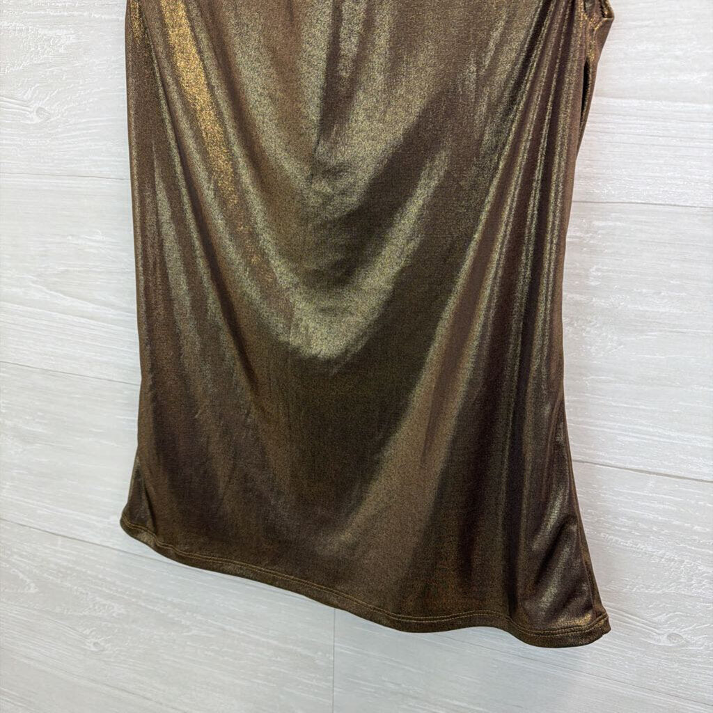 Premise Metallic Gold Sleeveless Top Extra Small