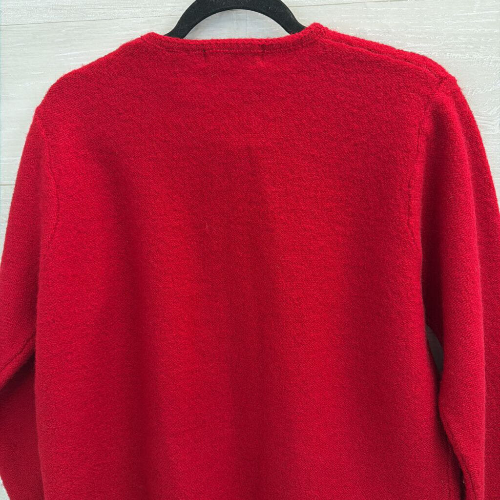 Vintage Karen Scott Red Cardigan Sweater Large Petite