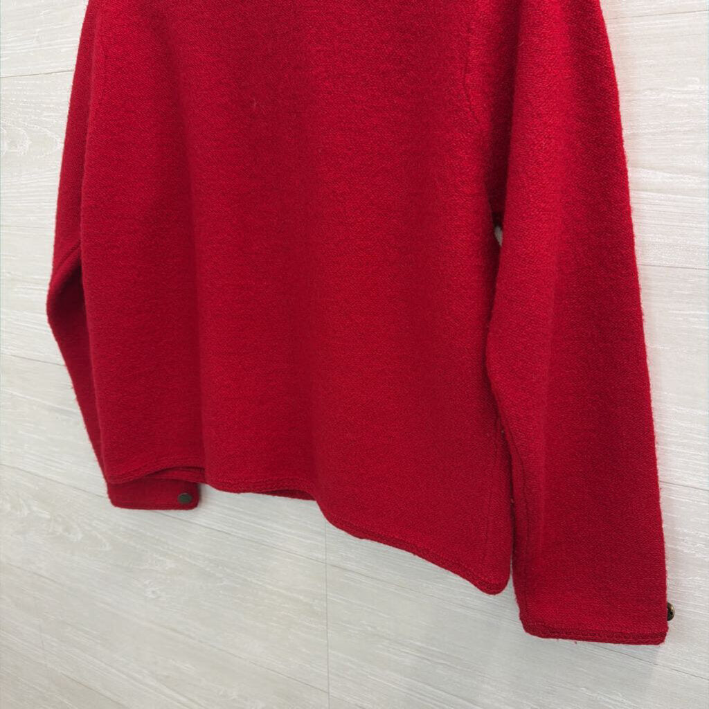 Vintage Karen Scott Red Cardigan Sweater Large Petite