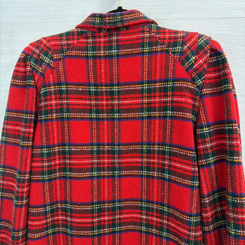 Vintage Worthington Essentials Red Plaid Double Breasted Jacket 14