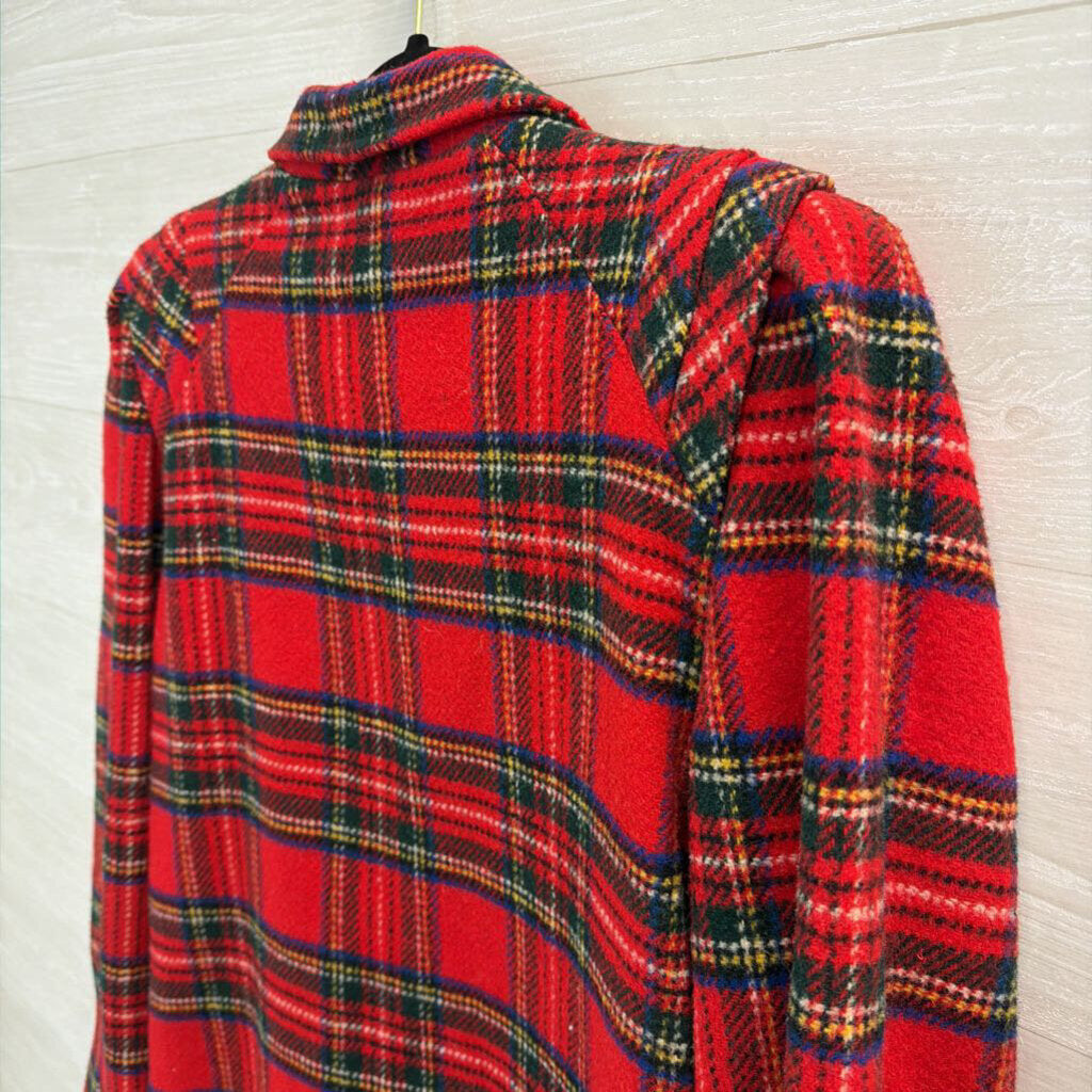 Vintage Worthington Essentials Red Plaid Double Breasted Jacket 14