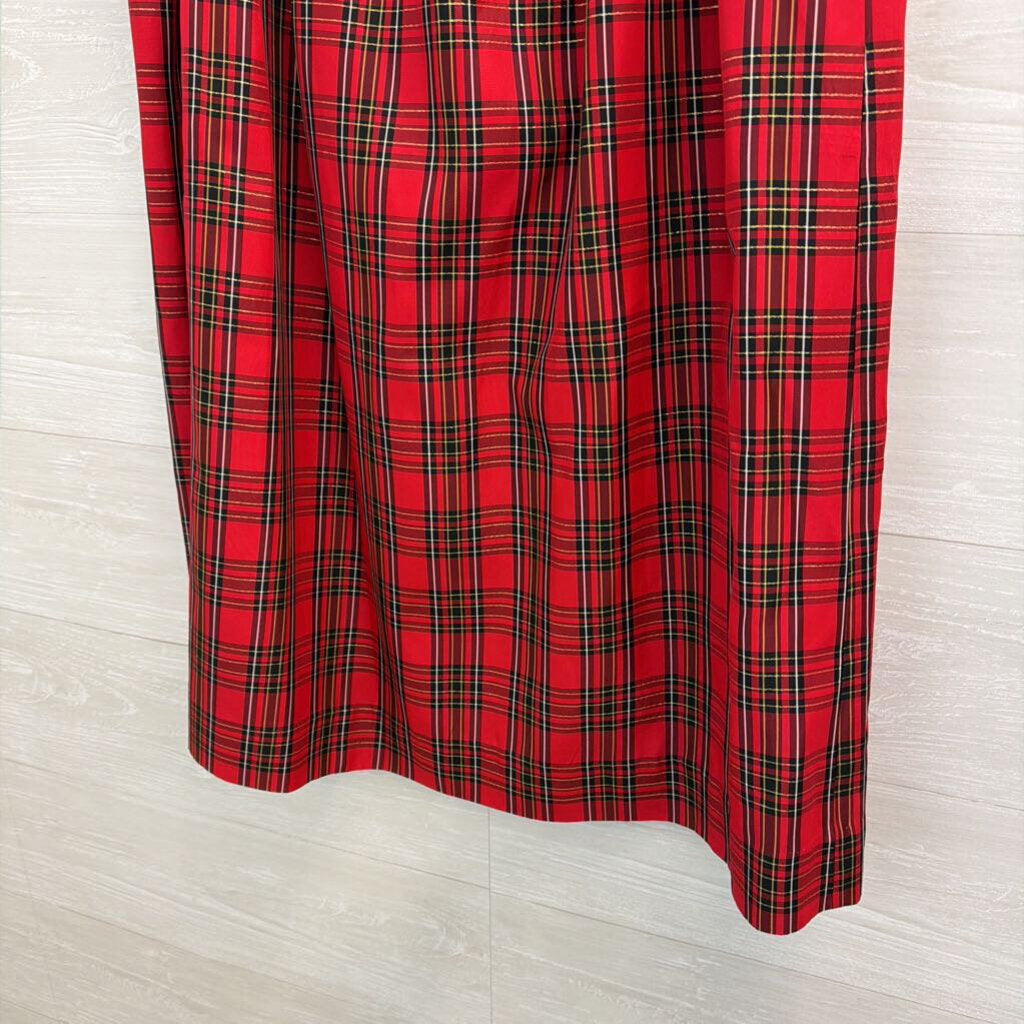 Vintage Worthington Red Plaid Midi Skirt 18