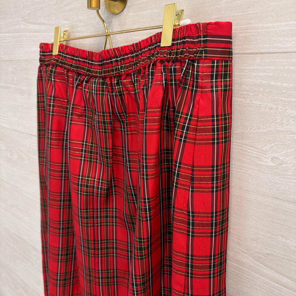 Vintage Worthington Red Plaid Midi Skirt 18