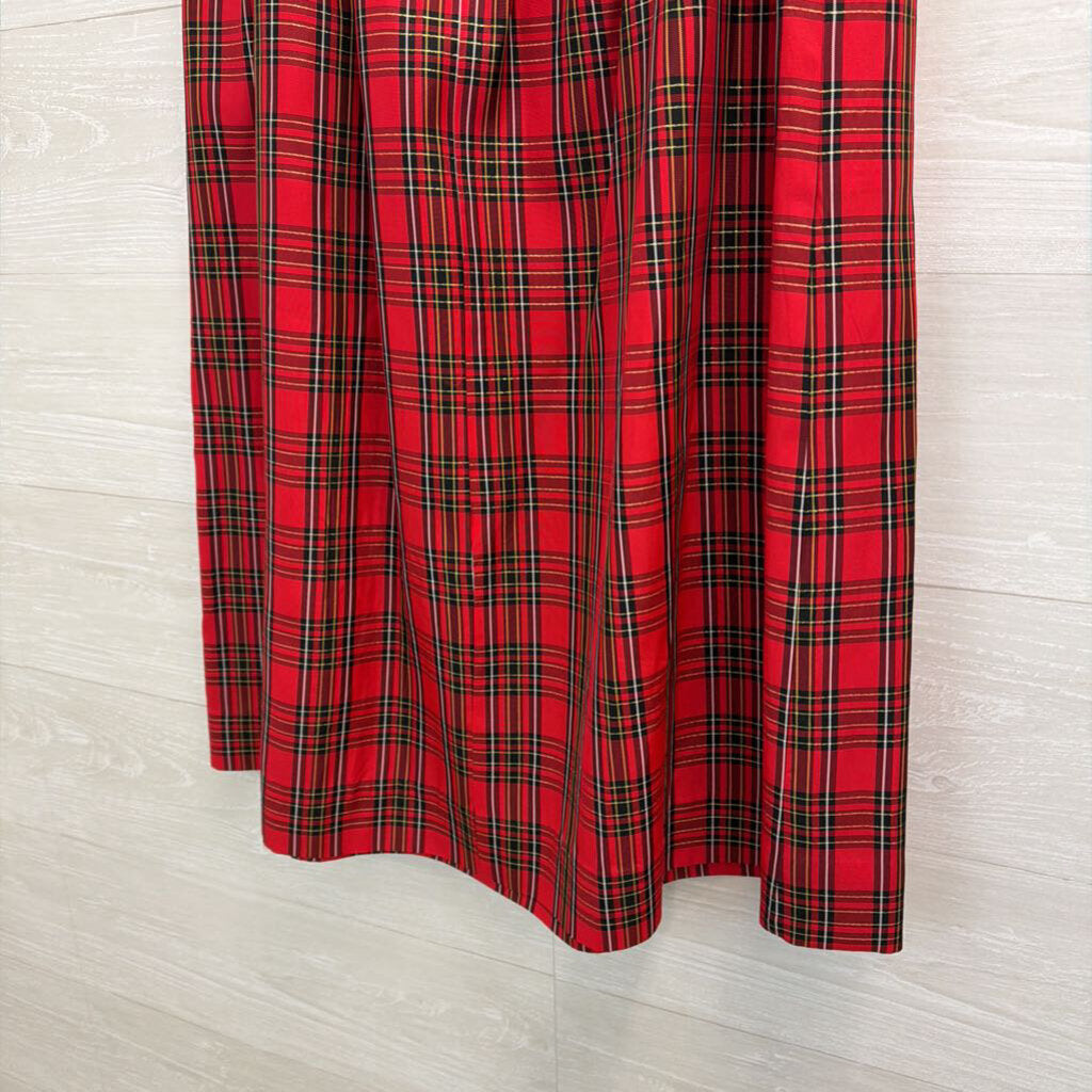 Vintage Worthington Red Plaid Midi Skirt 18
