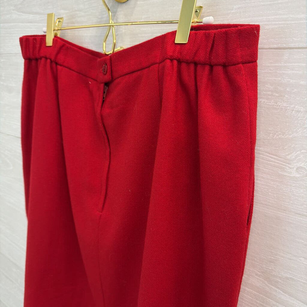 Vintage Koret Red Midi Skirt 18 W
