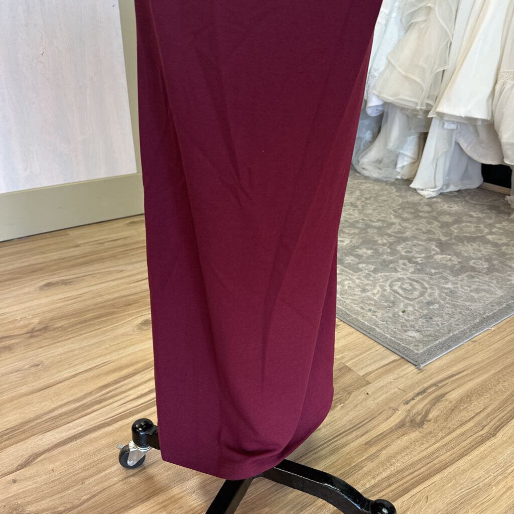 DB Studio Burgundy Strapless Long Formal Dress 8