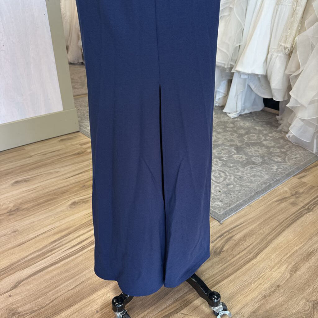 DB Studio Navy Strapless Long Formal Dress 10