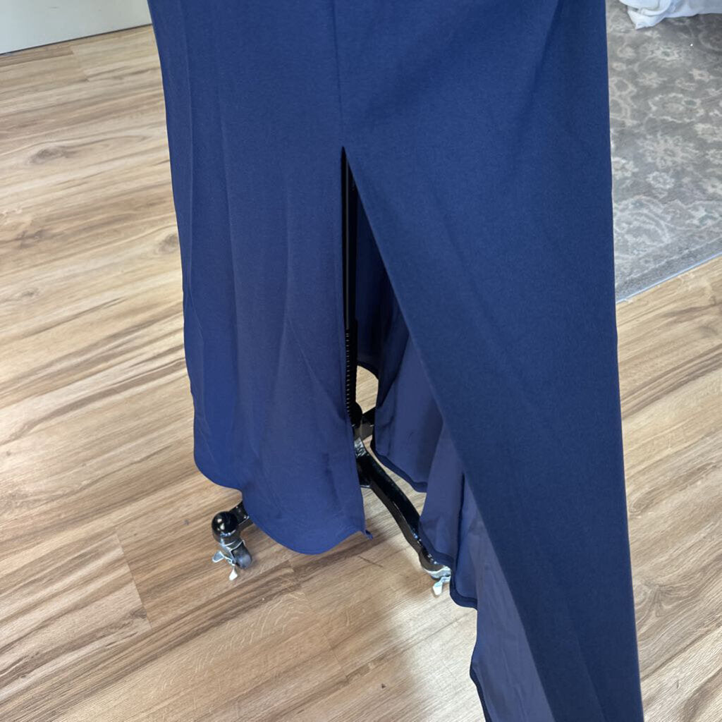 DB Studio Navy Strapless Long Formal Dress 10