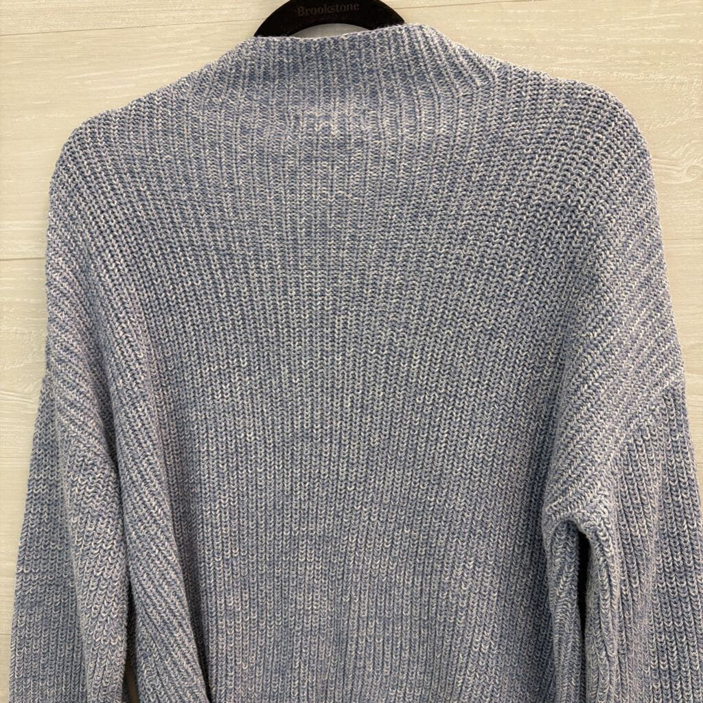 Cupcakes and Cashmere Blue Knit Mock Neck Sweater Medium
