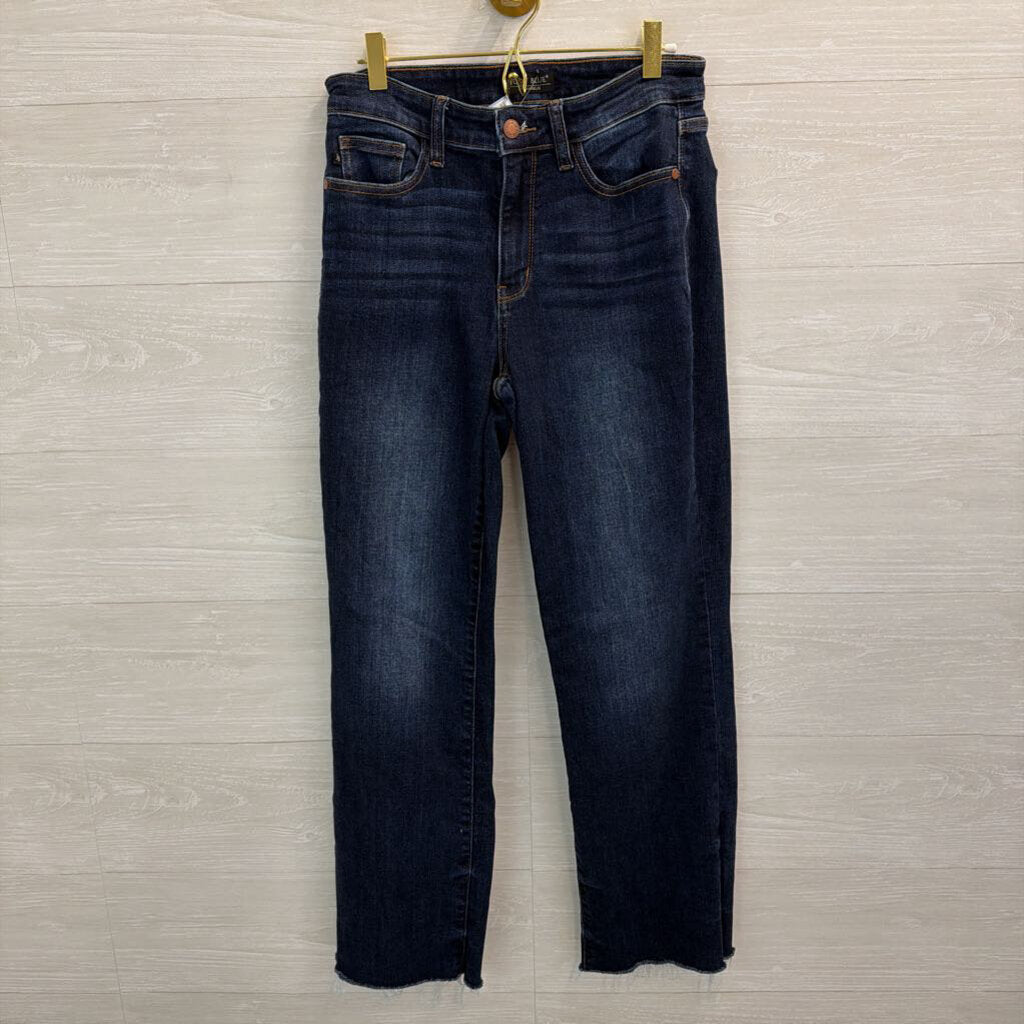 Judy Blue Dark Wash Wide Leg Jeans 28