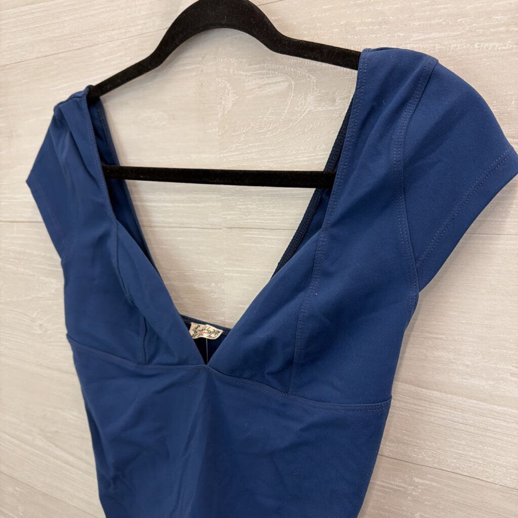 Intimately Free People Blue Short Sleeve Top Medium