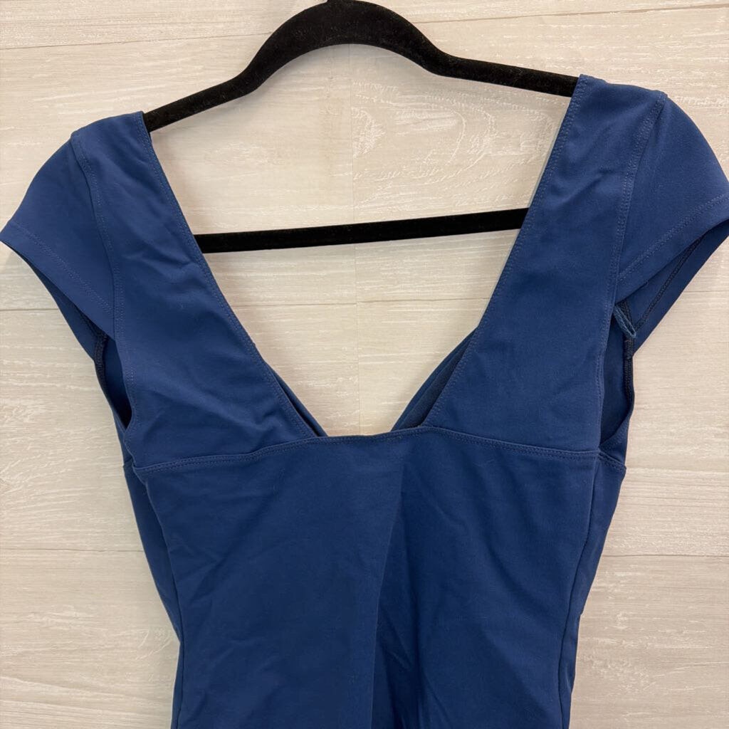 Intimately Free People Blue Short Sleeve Top Medium