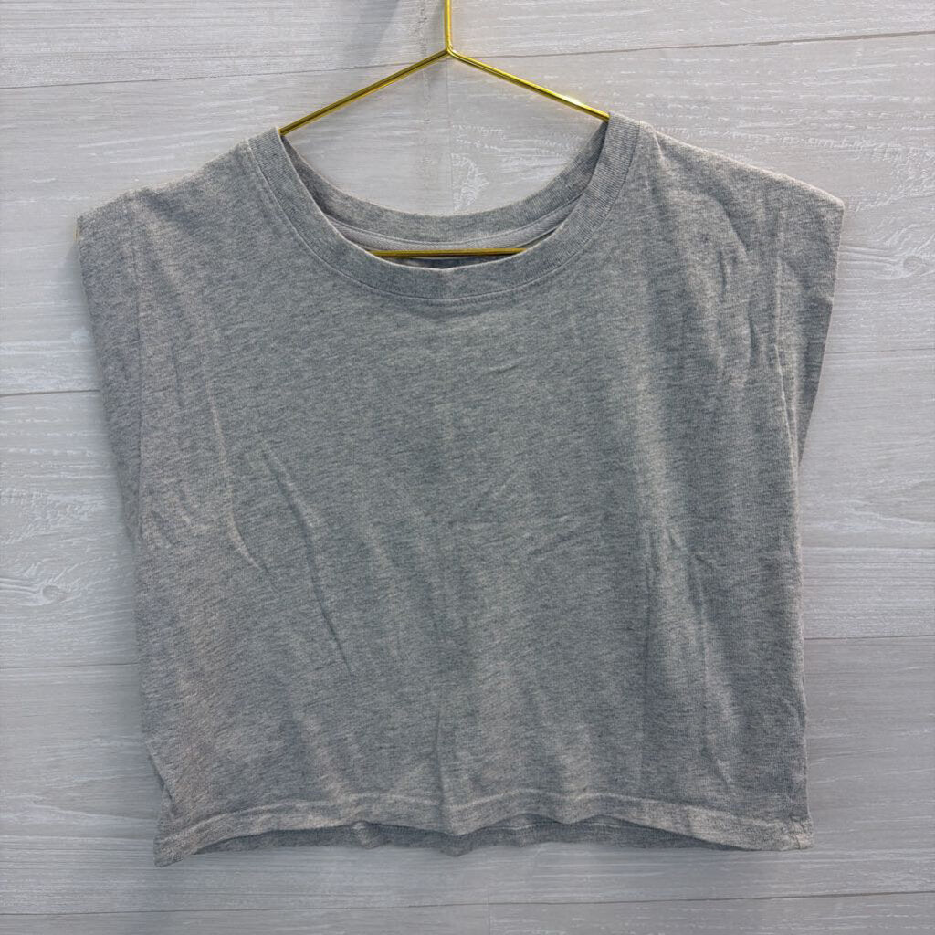 Offline by Aerie Grey Boxy Cropped Tank Top Medium