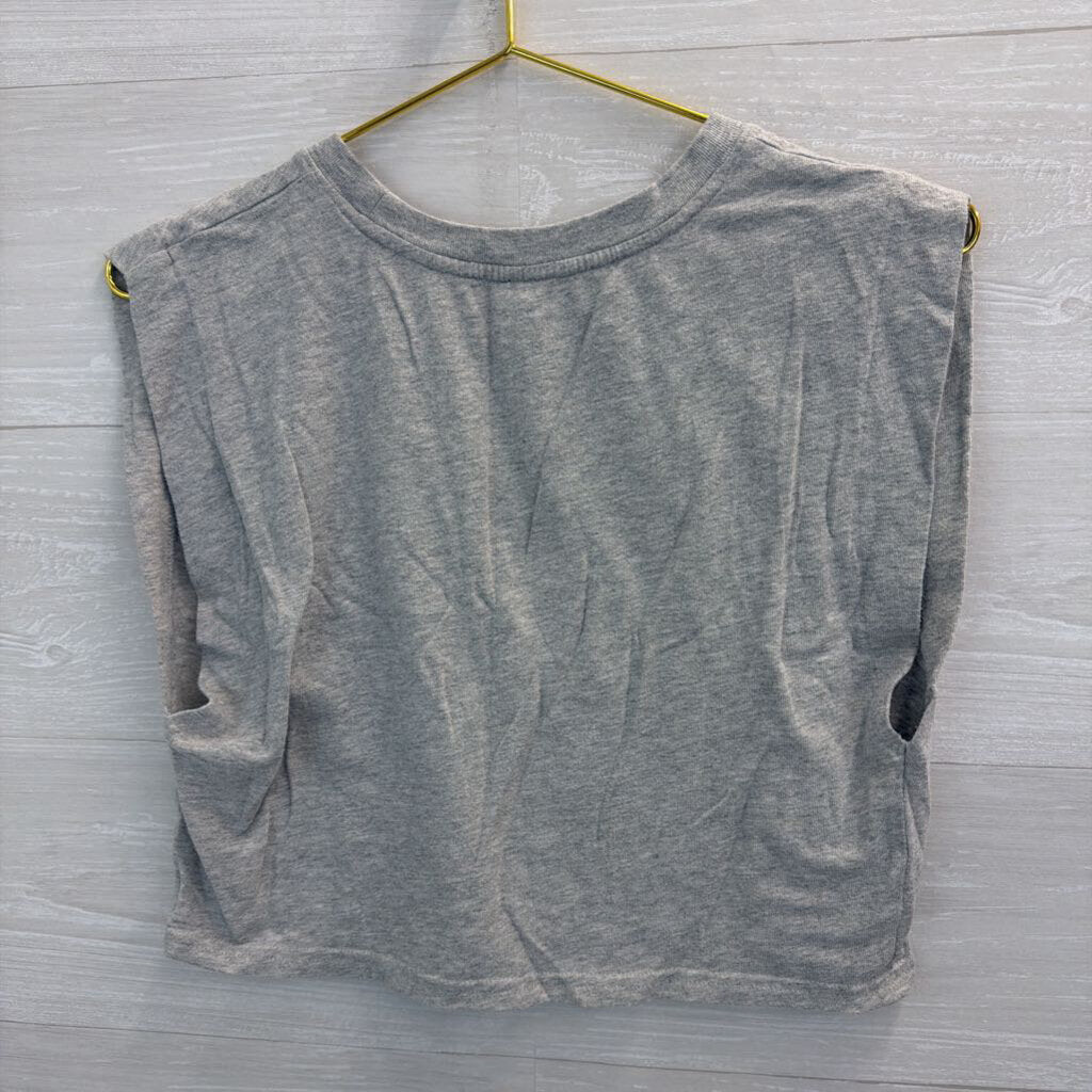 Offline by Aerie Grey Boxy Cropped Tank Top Medium