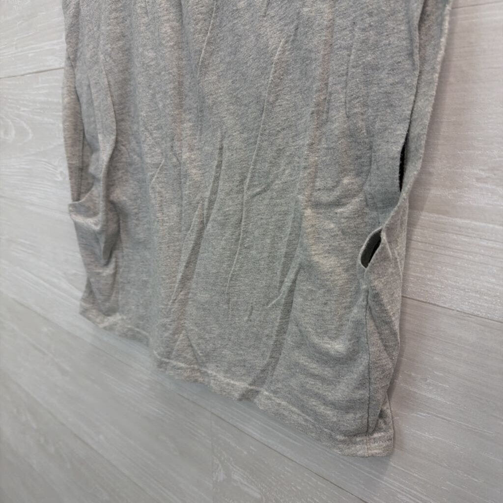 Offline by Aerie Grey Boxy Cropped Tank Top Medium