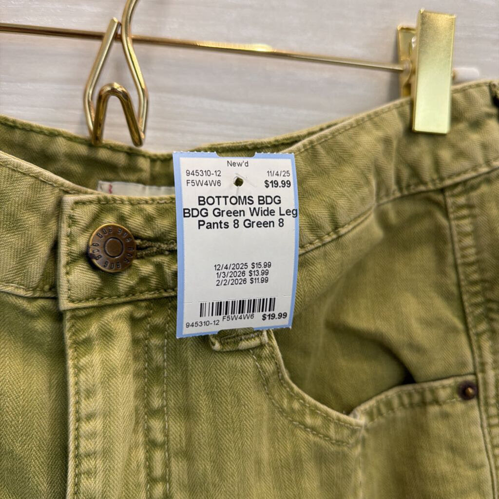 BDG Green Wide Leg Pants 8