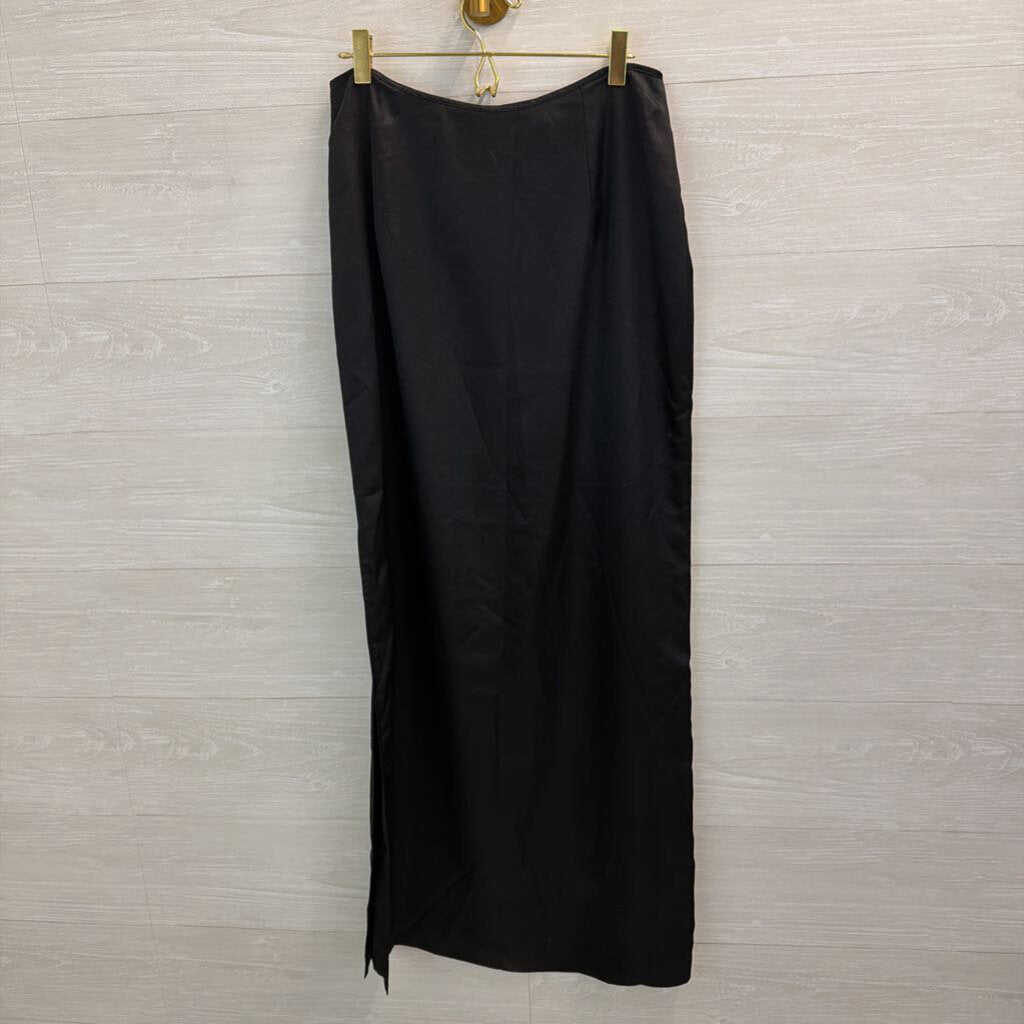 Gia and Co Black Silky Maxi Skirt 10