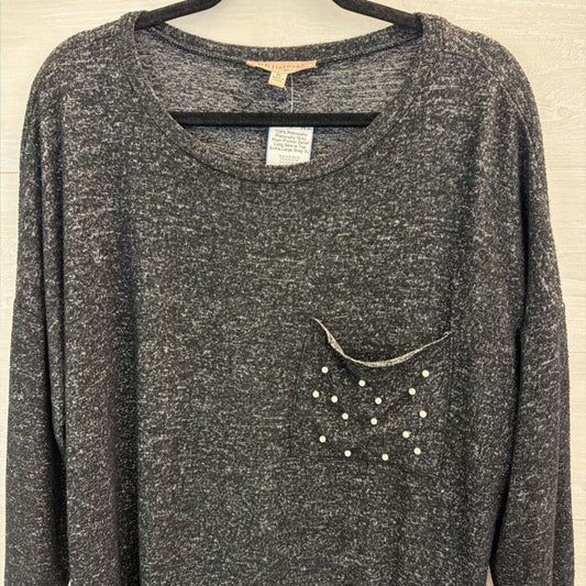 Philosophy Grey Pearl Pocket Detail Long Sleeve Top Extra Large