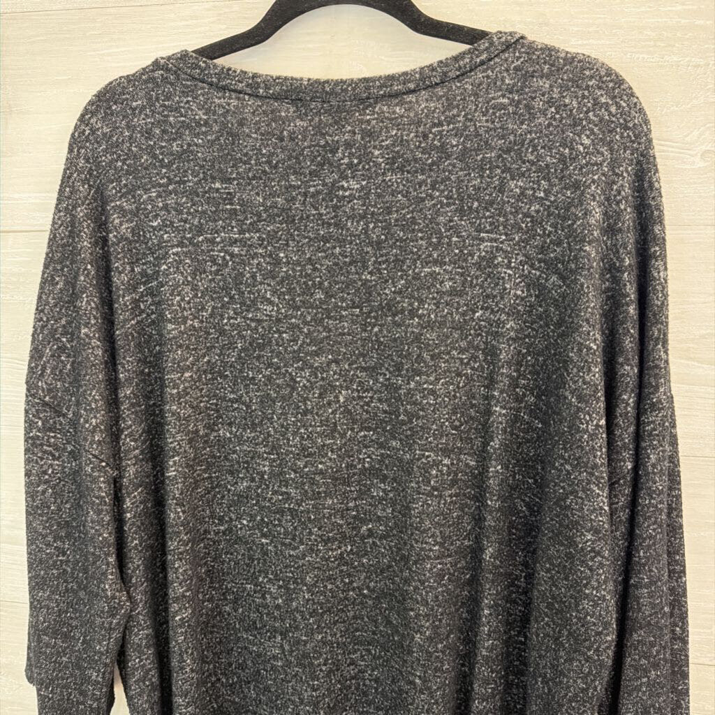 Philosophy Grey Pearl Pocket Detail Long Sleeve Top Extra Large