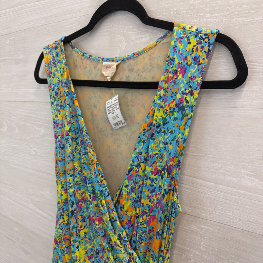 Plenty Blue/ Multi Print Bubble Dress Small