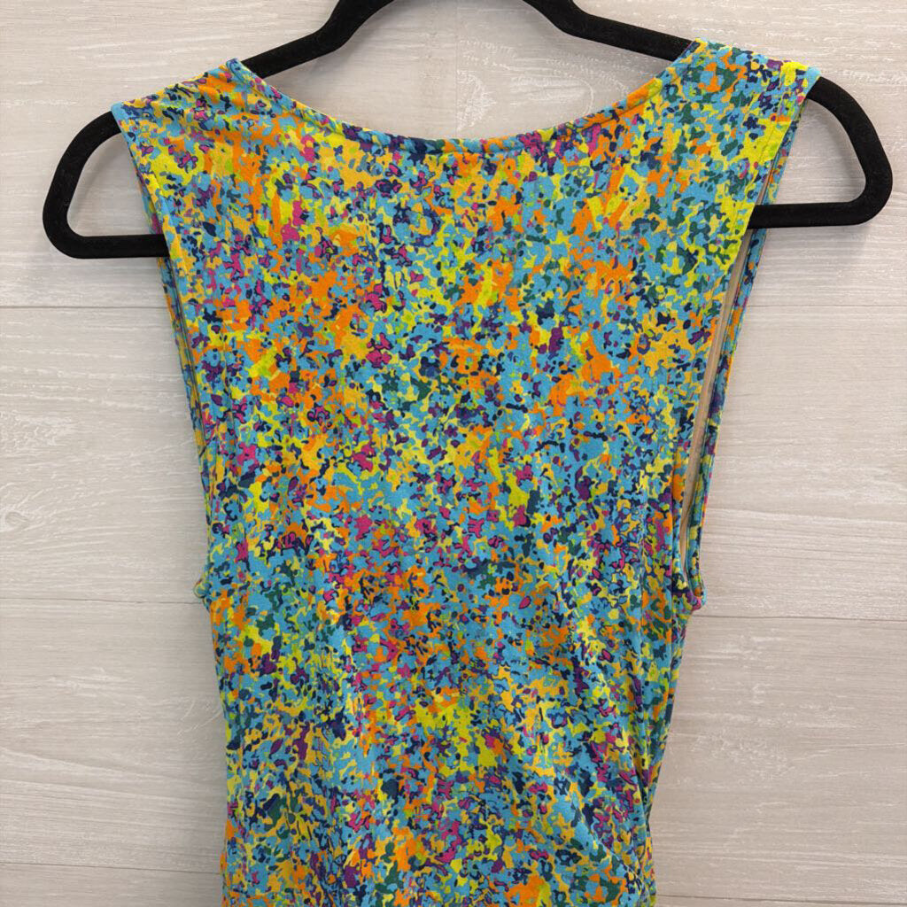 Plenty Blue/ Multi Print Bubble Dress Small