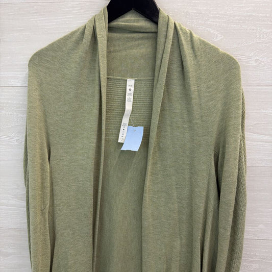 Lululemon Green Knit Open Front Cardigan Sweater Extra Small/ Small
