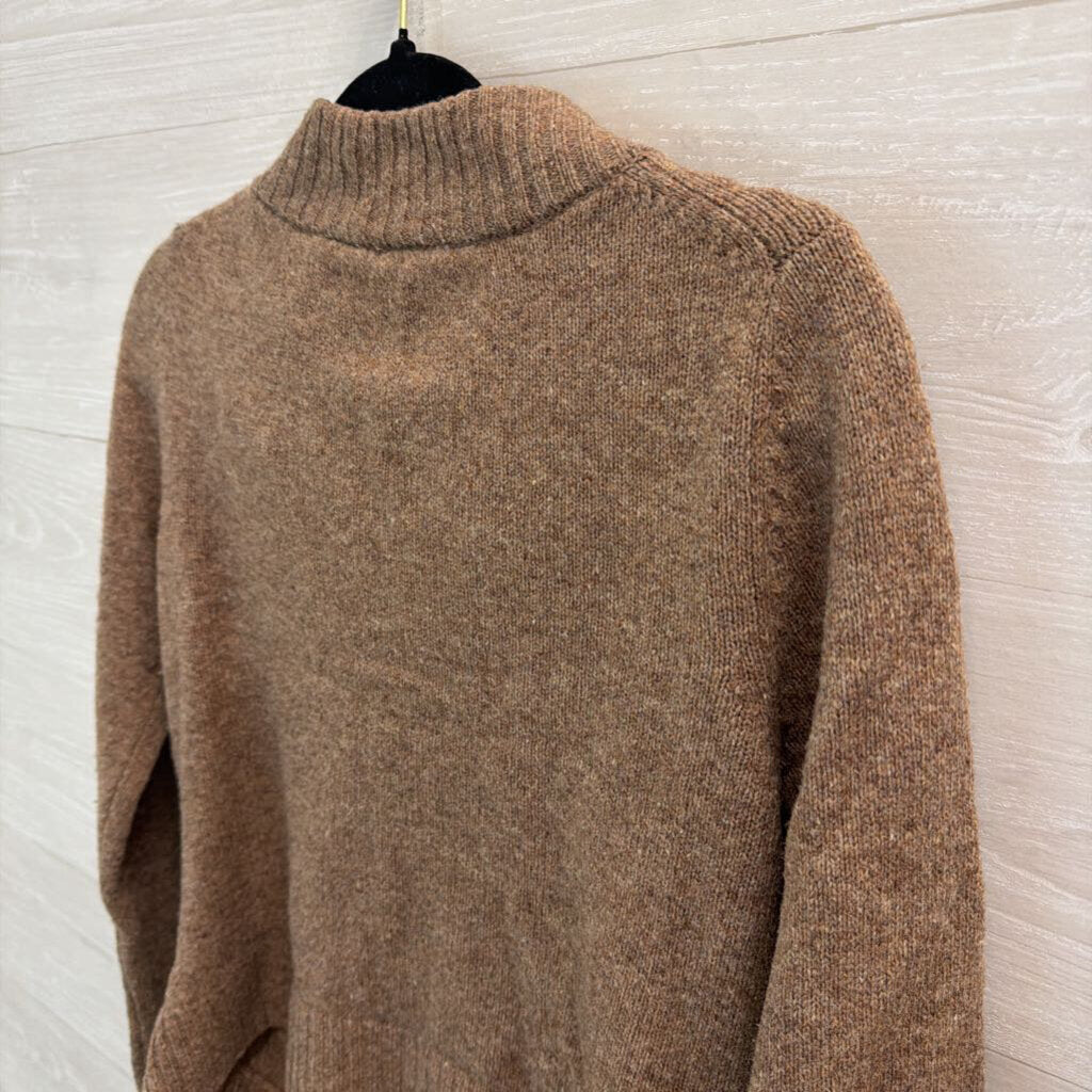 Moth Brown Knit Snap Front Sweater Medium