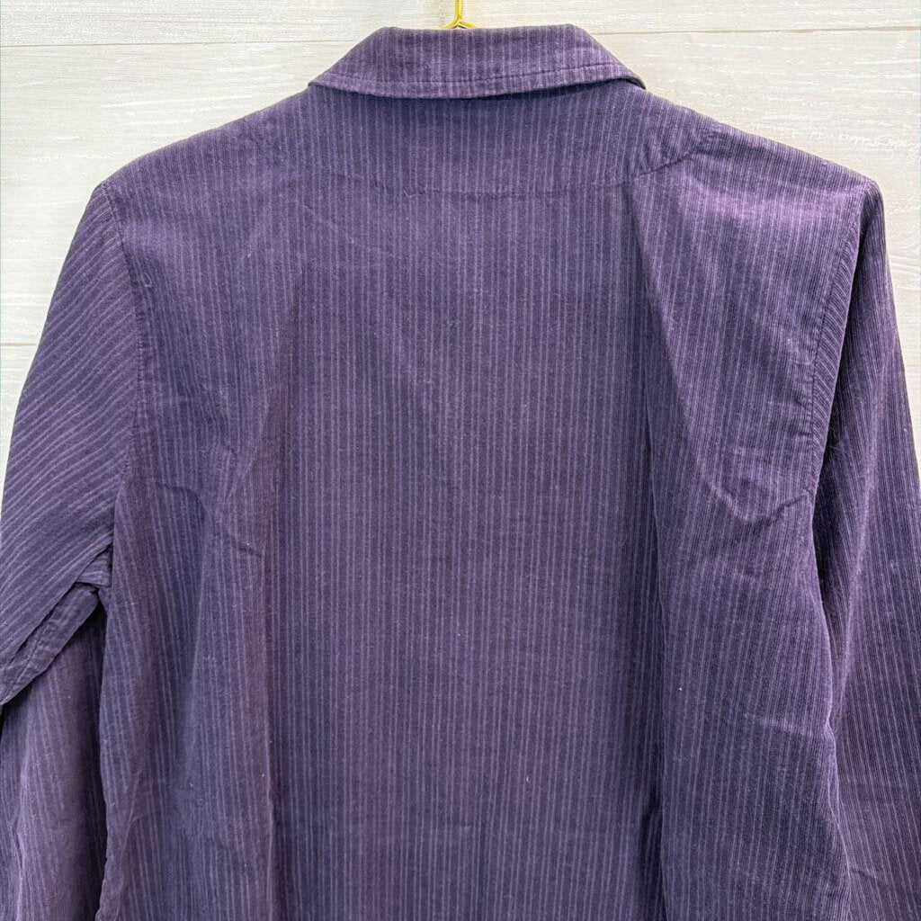Flax Purple Corduroy Long Sleeve Top Small