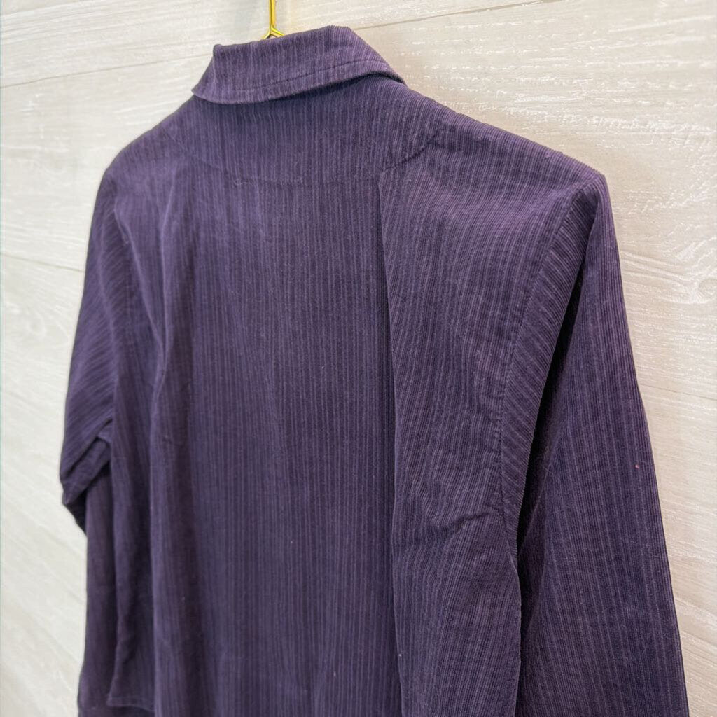 Flax Purple Corduroy Long Sleeve Top Small