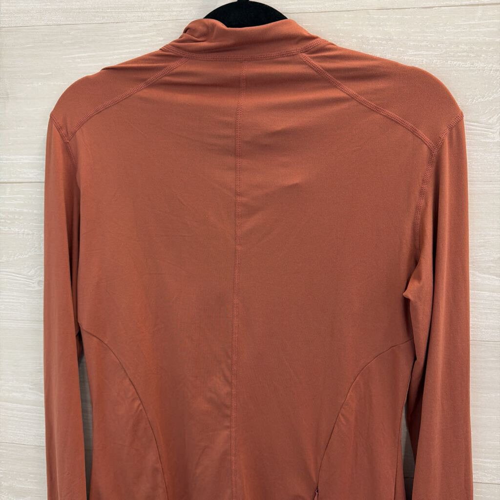 Fabletics Brown Long Sleeve Mock Neck Top Medium