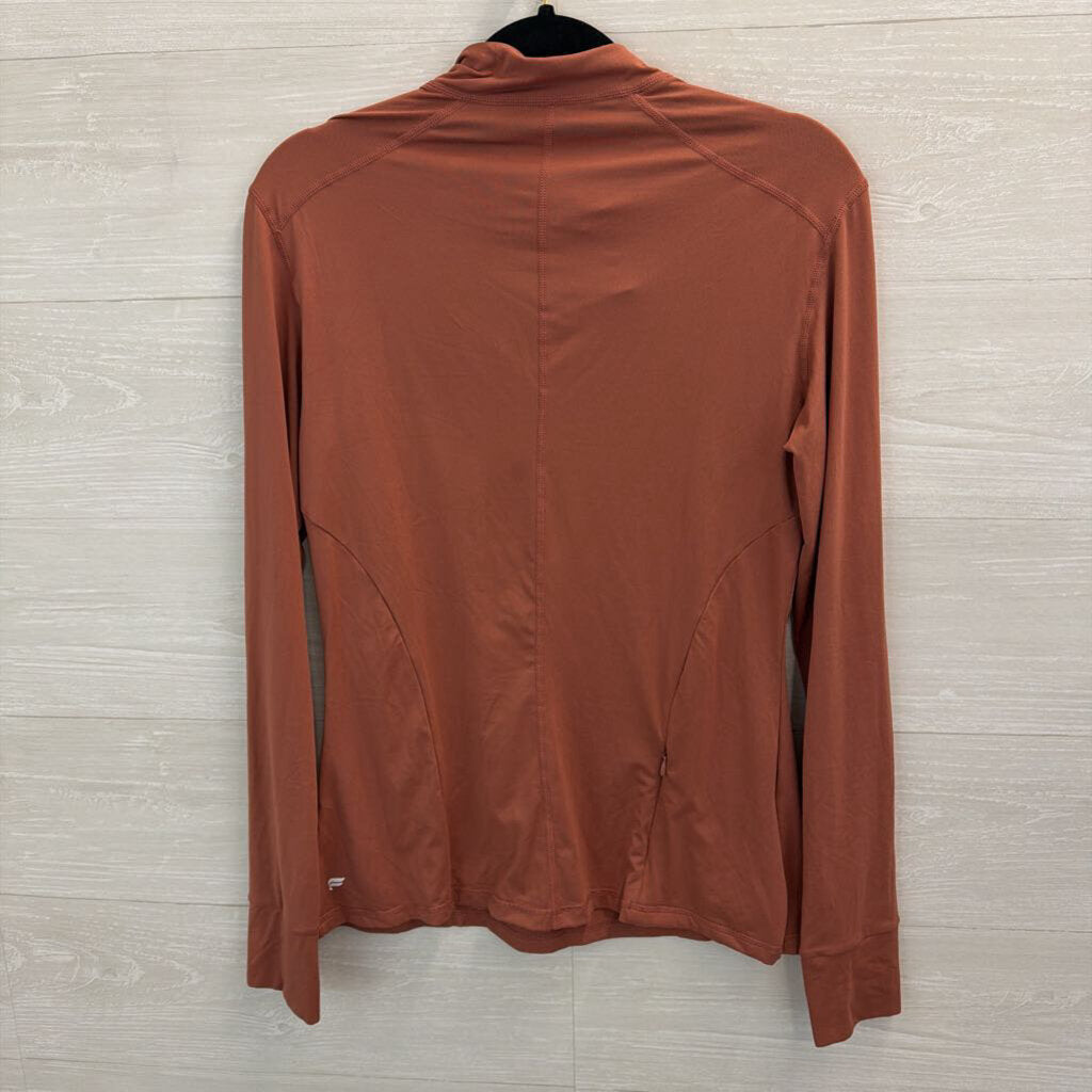Fabletics Brown Long Sleeve Mock Neck Top Medium