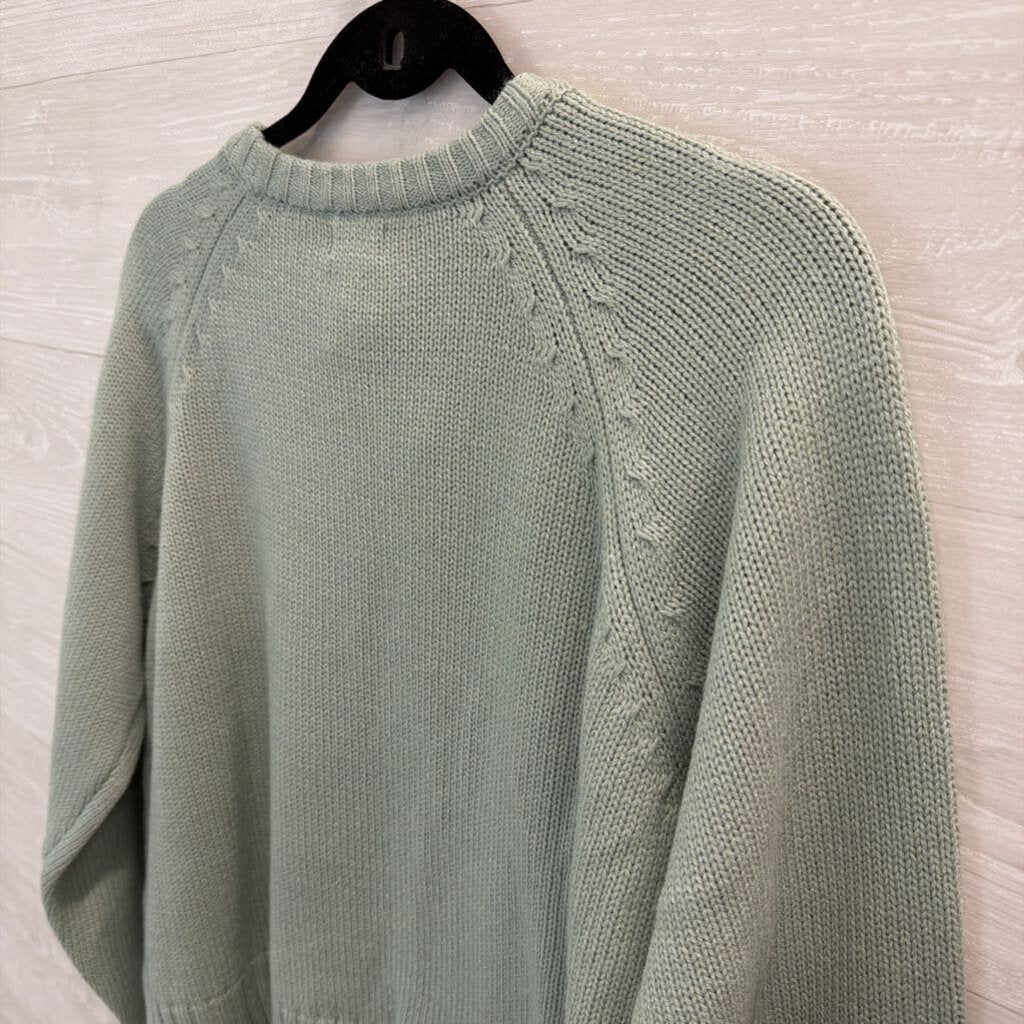 Desert Dreamer Green/ Cream Face Print Knit Sweater Small