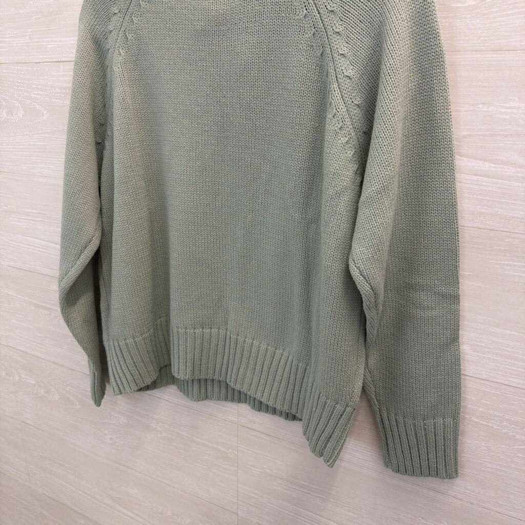 Desert Dreamer Green/ Cream Face Print Knit Sweater Small