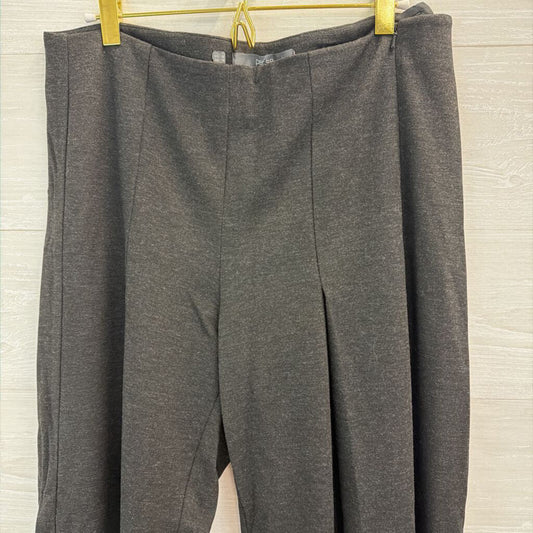 Per Se Grey Wide Leg Pull On Trouser Pants 6