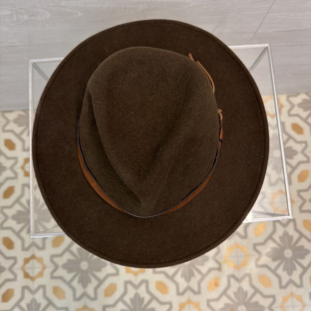 New York Hat Co Brown 100% Wool Fedora Hat