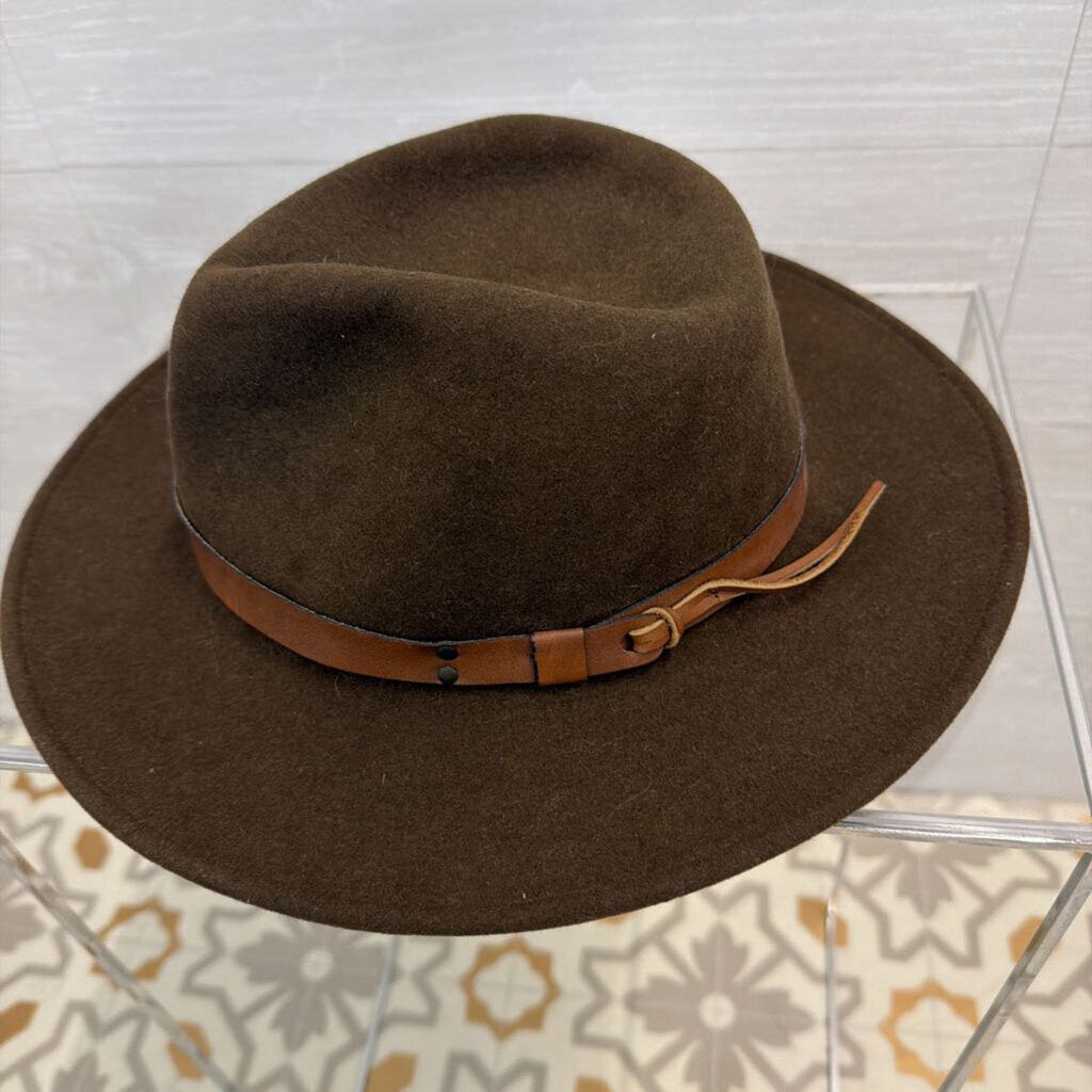 New York Hat Co Brown 100% Wool Fedora Hat