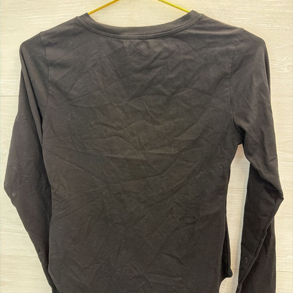 Mango Pop Black Long Sleeve Bodysuit Medium