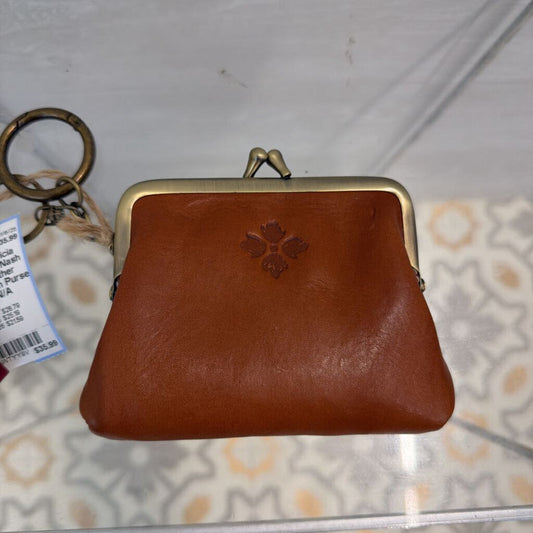 Patricia Nash Brown Leather Keychain Coin Purse