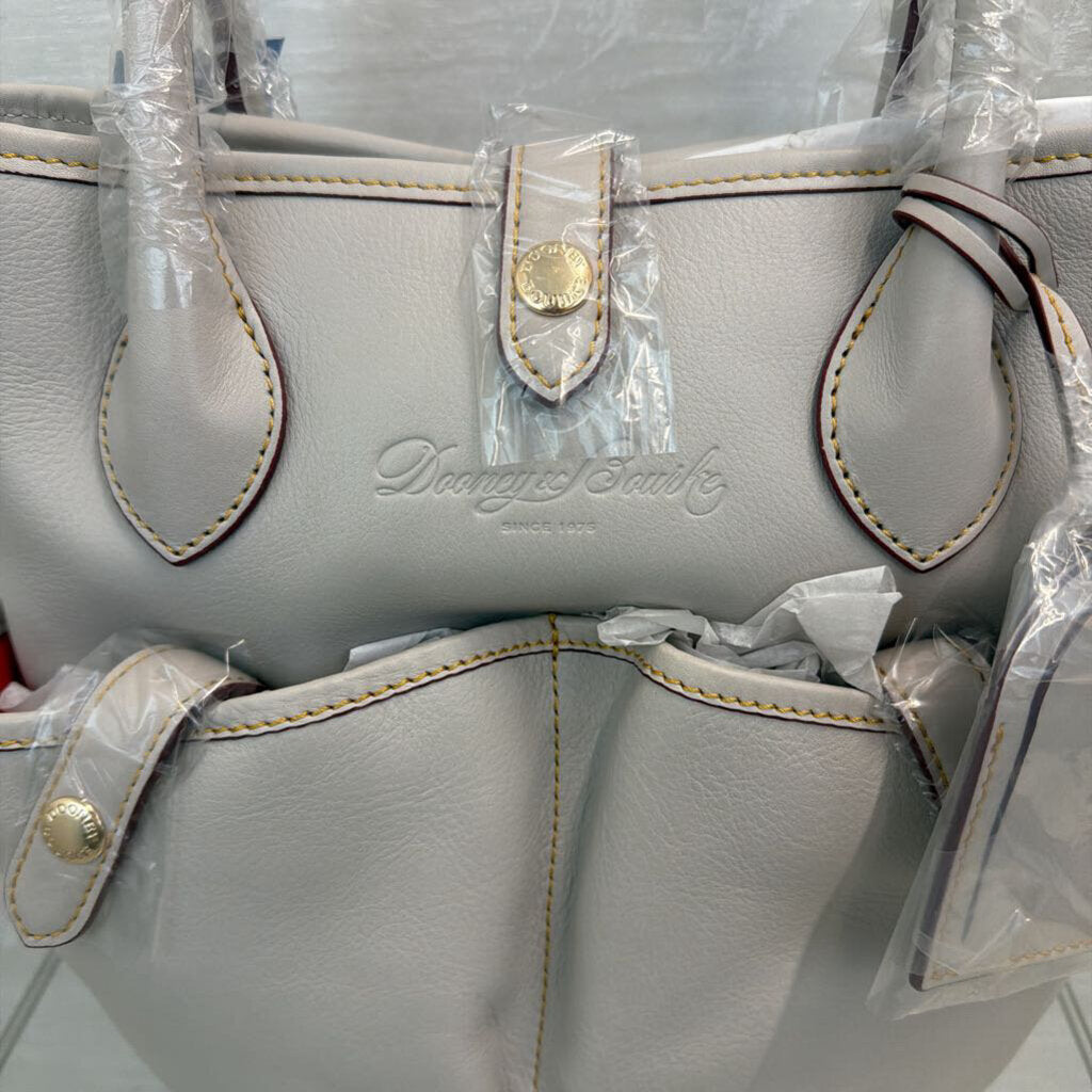 Dooney and Bourke Grey Florentine Leather Bucket Purse