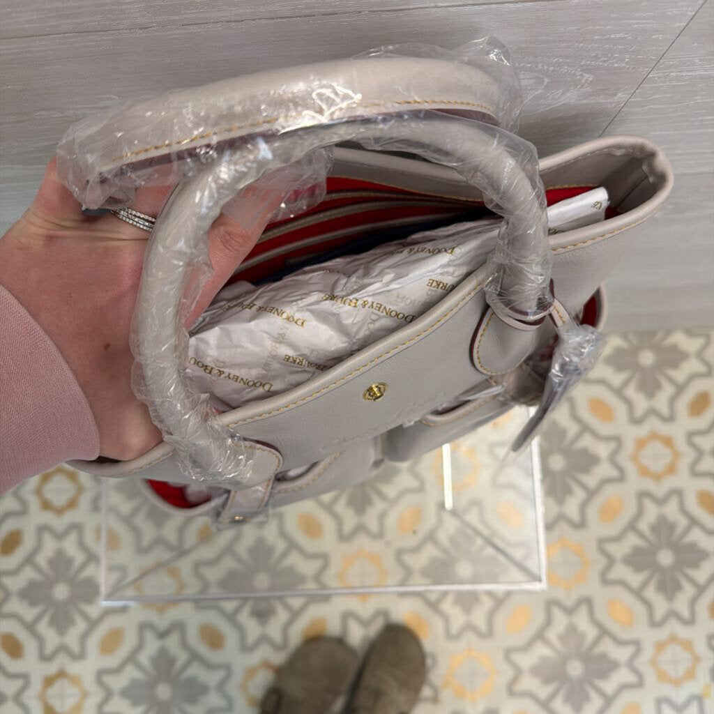 Dooney and Bourke Grey Florentine Leather Bucket Purse