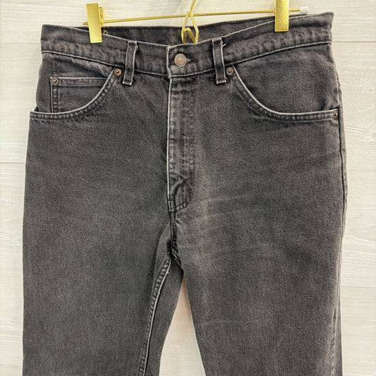 Levi Black Denim Straight Leg Jeans 29 Short