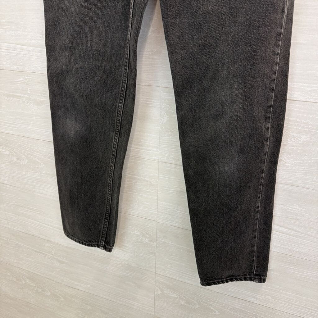 Levi Black Denim Straight Leg Jeans 29 Short
