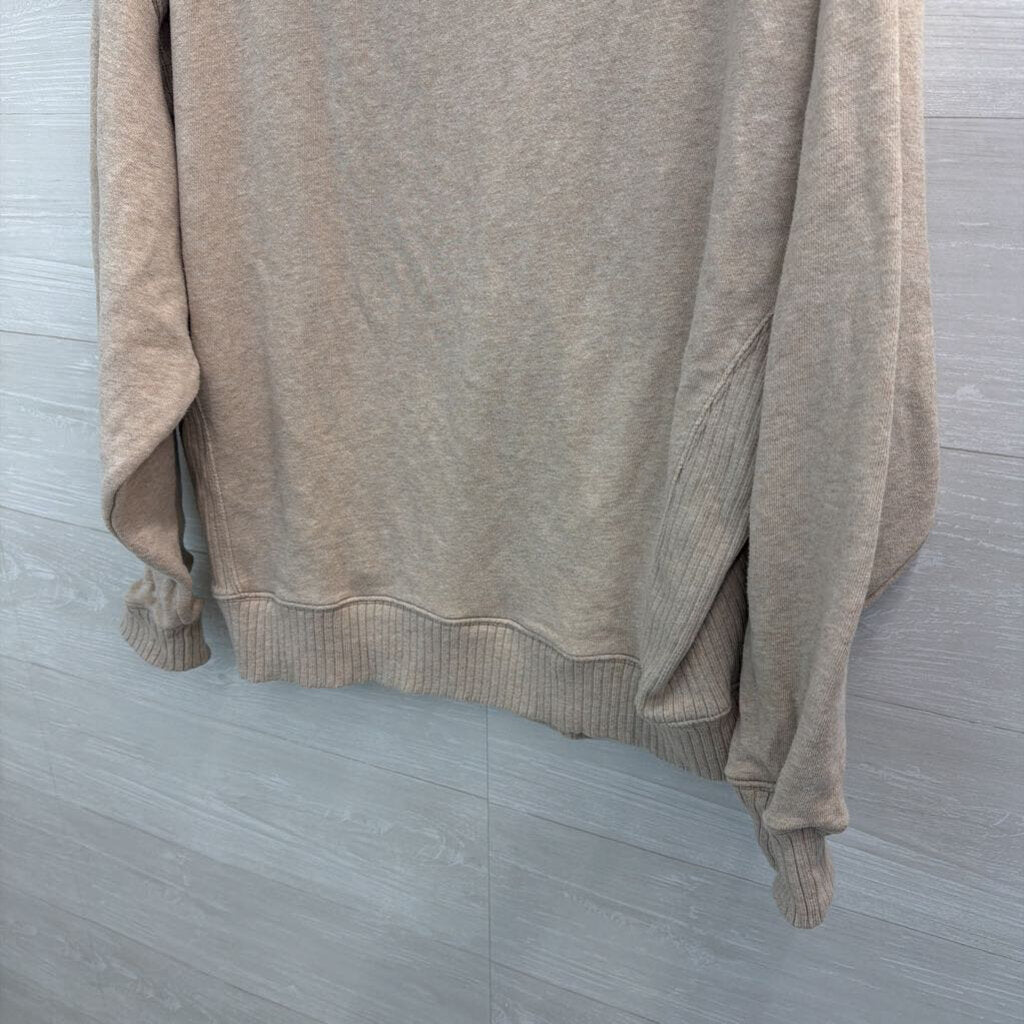 Aerie Beige Mock Neck Long Sleeve Pullover Medium