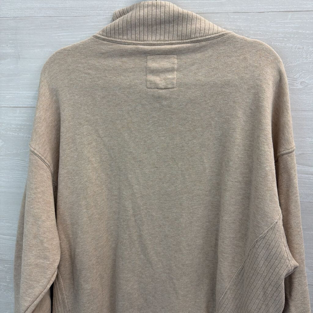 Aerie Beige Mock Neck Long Sleeve Pullover Medium