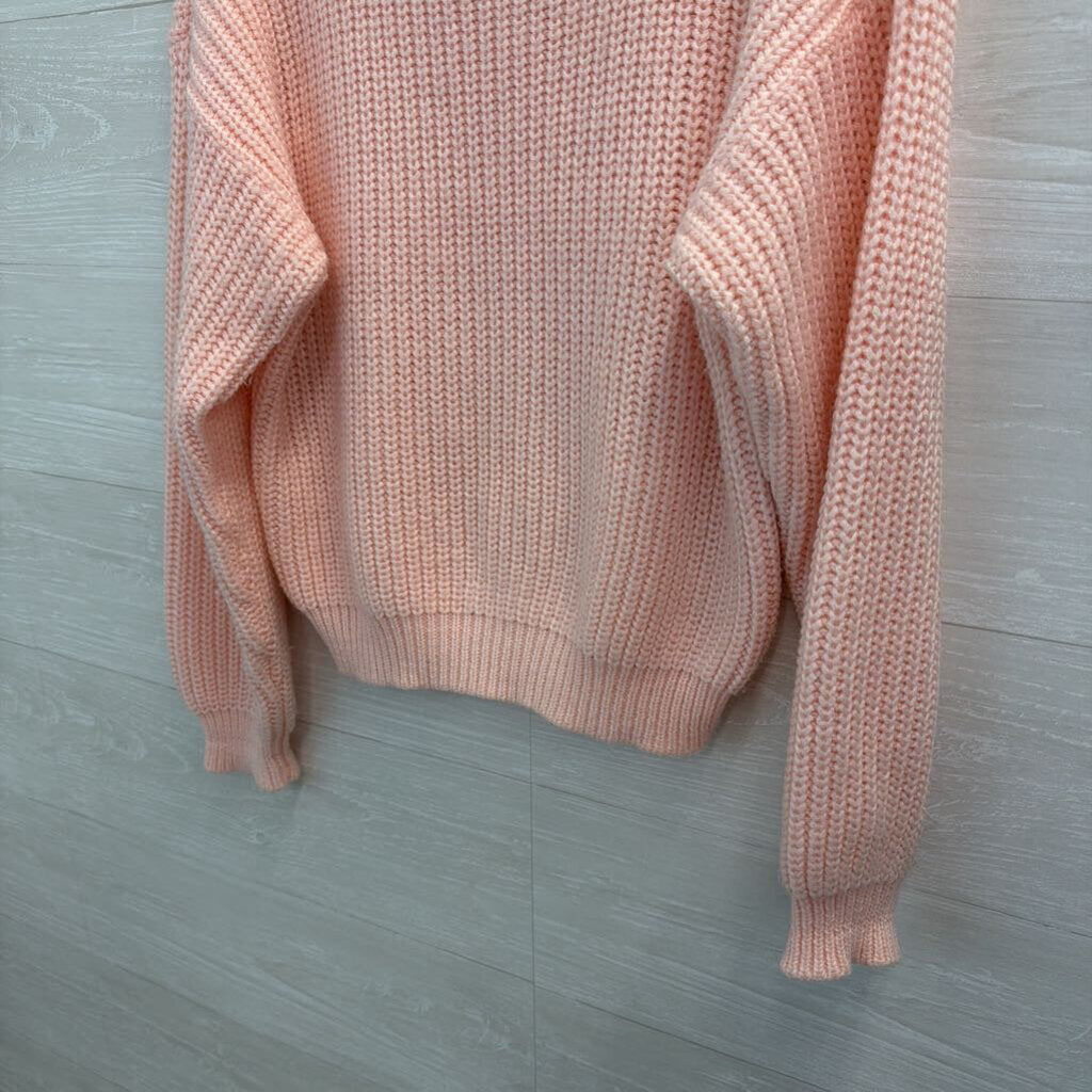 Vintage The American Line Pink Knit Mock Neck Sweater Medium