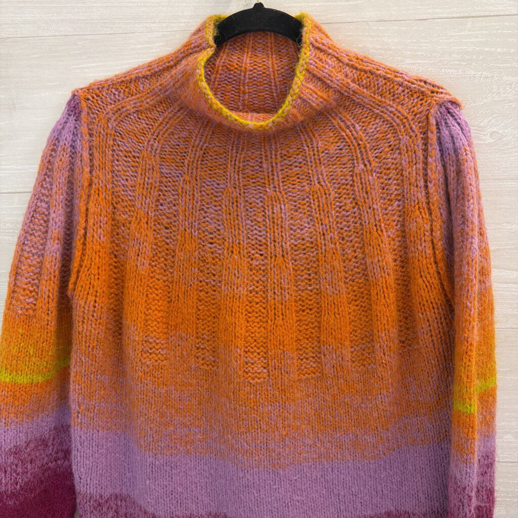 Anthropologie Multi Color Knit Perri Ombre Tunic Sweater Medium